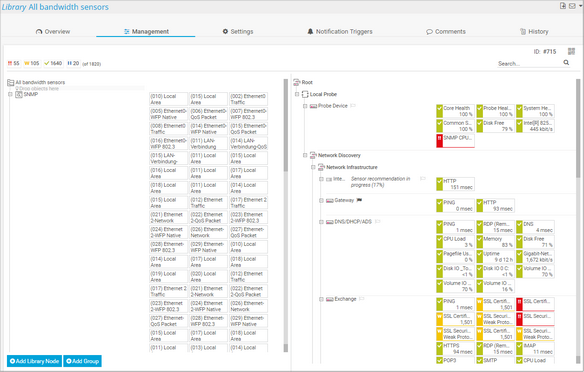 Bandwidth Library in Management Mode&nbsp;