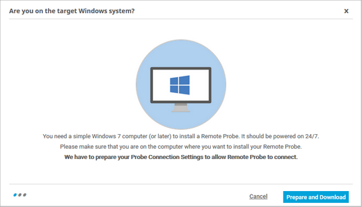 Add Remote Probe Assistant Add Remote Probe Assistant