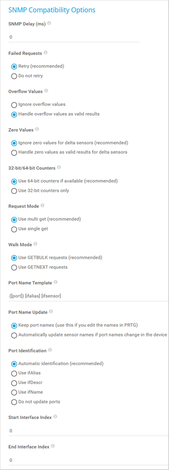 SNMP Compatibility Options SNMP Compatibility Options