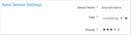 Basic Sensor Settings Basic Sensor Settings