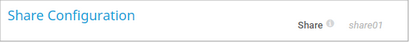 Share Configuration Share Configuration