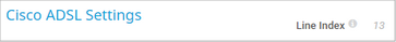Cisco ADSL Settings Cisco ADSL Settings