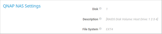 QNAP NAS Settings QNAP NAS Settings