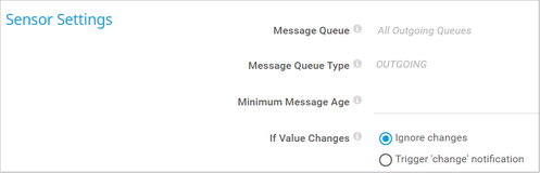 Sensor Settings Sensor Settings